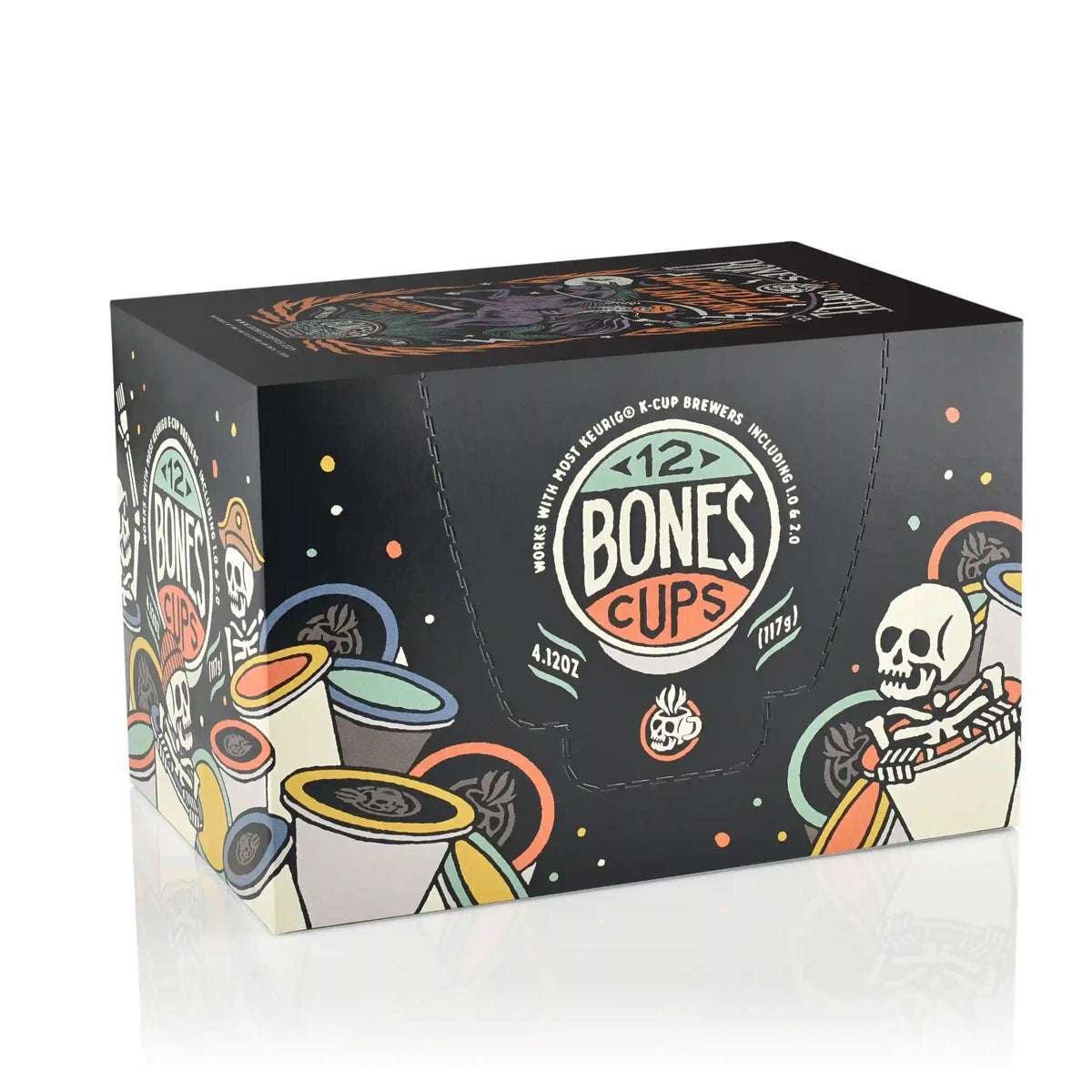 Jacked O' Lantern Bones Cups - 12 Count