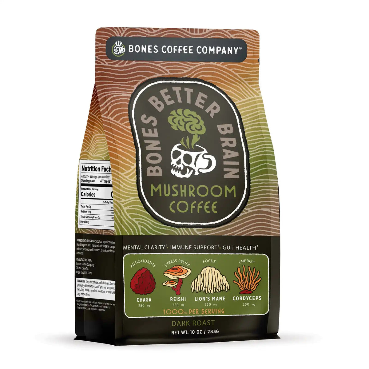 Better Brain Mushroom Coffee Dark Roast - 10oz